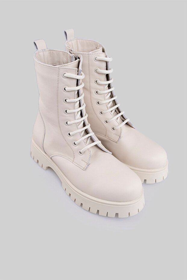 Gerçek Deri Postal Bej - 3