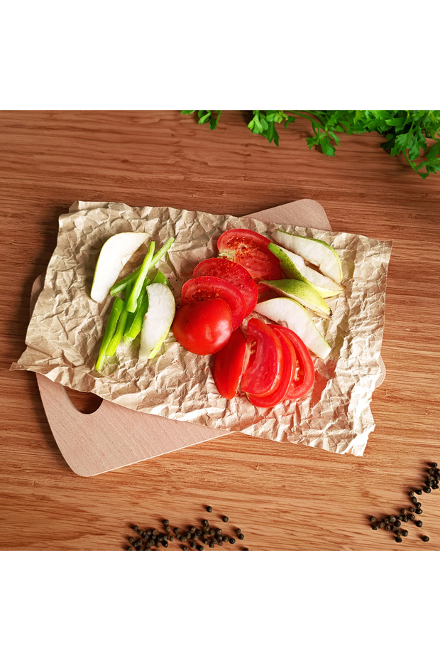 Wooden Rectangular Presentation and Cutting Board, Vegetable, Fruit and Cookie Plate for Breakfast and Serving - 4
