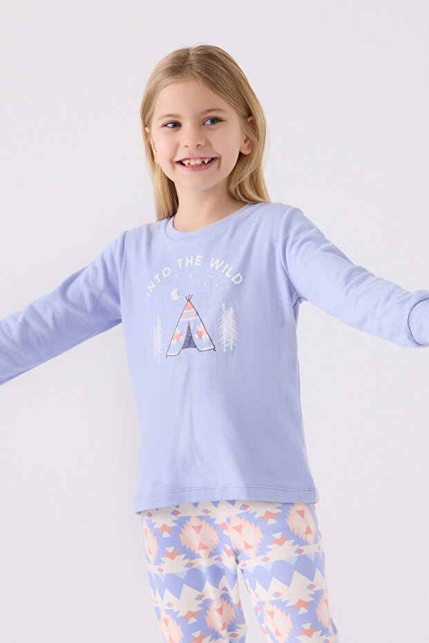 Devojčin plavi pidžama set - 2