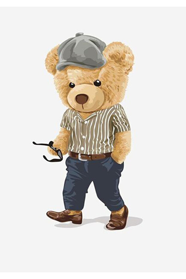 Charismatic Teddy Bear Sticker Car, Motorcycle, Helmet, Laptop, Glass Sticker 12X7 cm