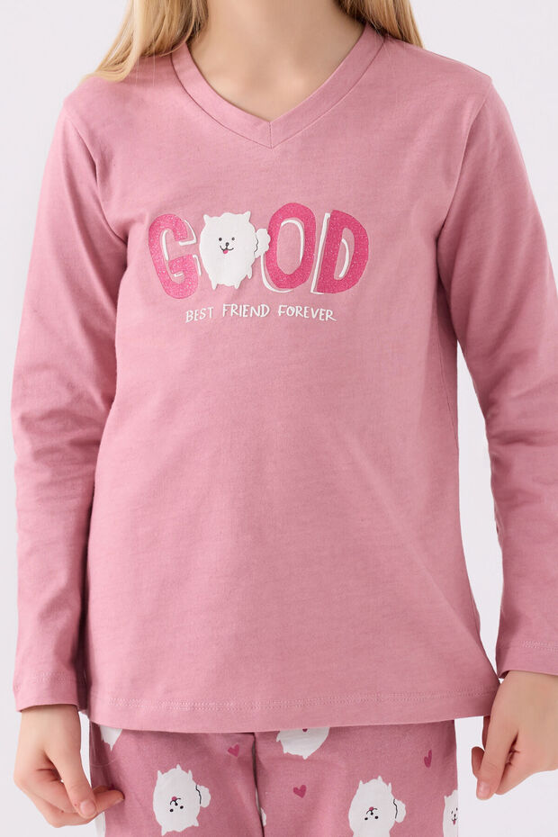 Devojčin roze pidžama set - 4