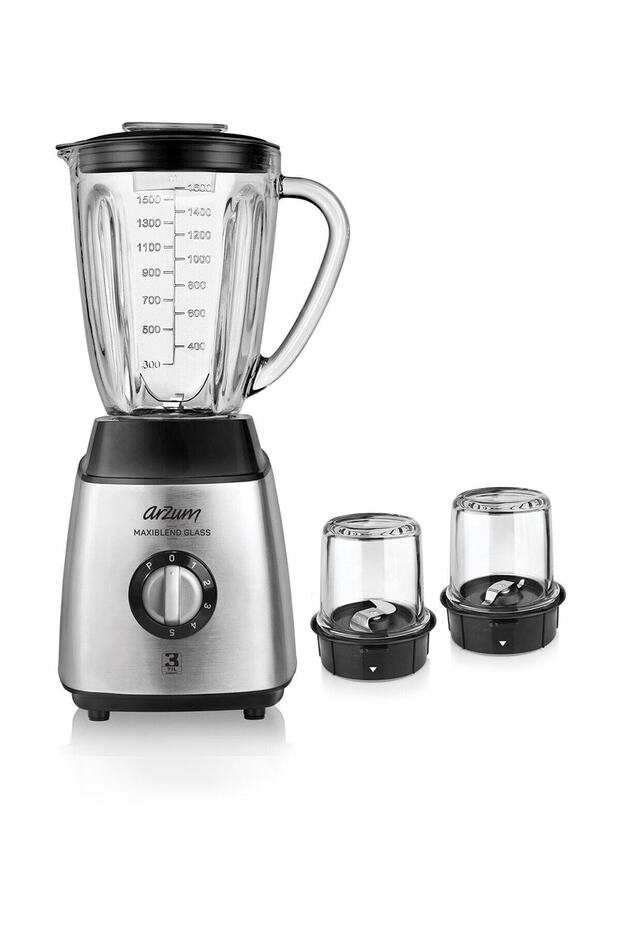 Maxiblend Glass Sürahi Blender 600 W Paslanmaz Çelik - AR1056 - 1