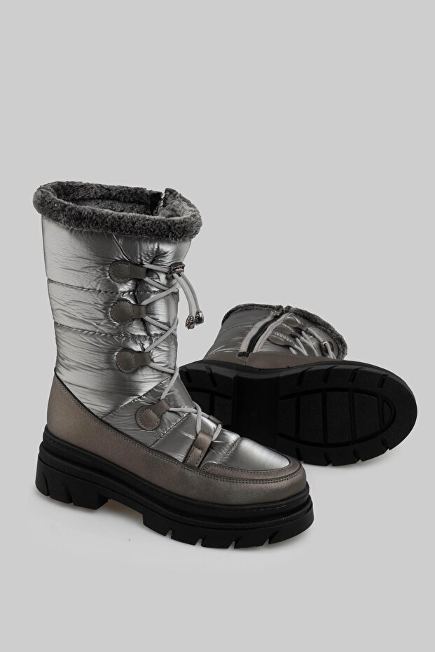 Kürklü Kar Botu Antrasit - 5