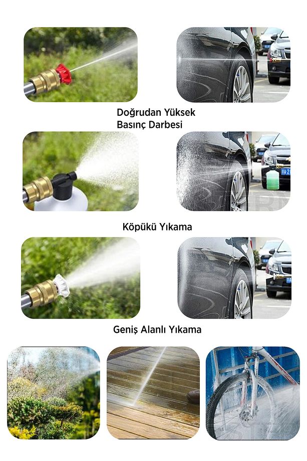 Şarjlı Yüksek Basınçlı Araç Yıkama Makinesi - Taşınabilir - Kablosuz - Oto Yıkama - 2