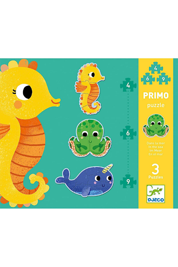 Dev Puzzle - Deniz Canlıları 4-6-9 Parça - 6