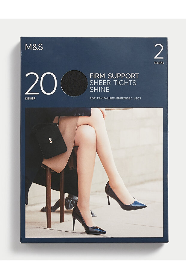 Yüksek Sıkılıkta 2'li 20 Denye Külotlu Çorap Seti - 3