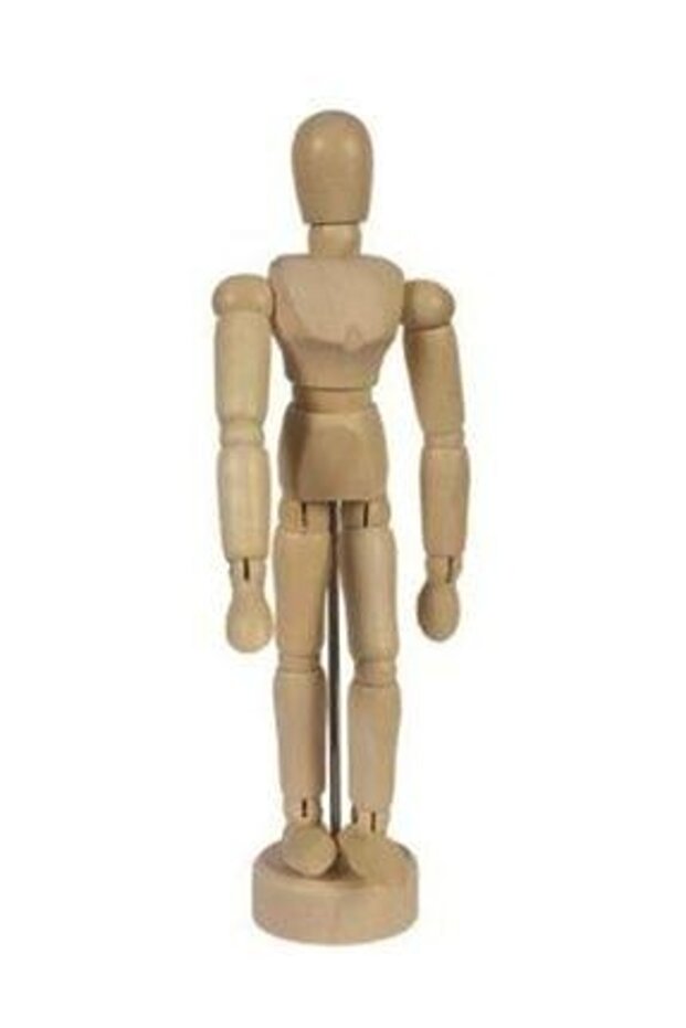 Ahşap Manken 14 cm - 1