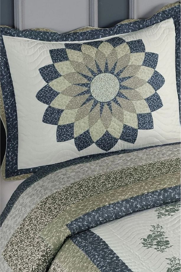 Çift Kişilik Microfiber Kapitone Yatak Örtüsü(GLORİA KAHVE) - 2