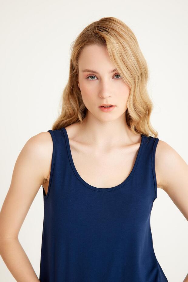 A Kesim Rahat Kalıp Basic Kalın Askılı Atlet Tişört - 8