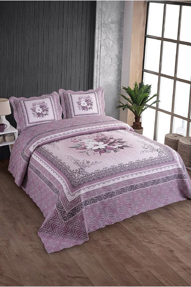 Çift Kişilik Microfiber Kapitone Yatak Örtüsü - 1