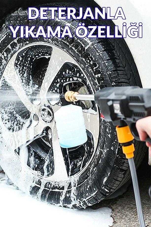 Şarjlı Basınç Tabancası Oto Yıkama Köpükleme Makinesi Yüksek Basınçlı 30 Bar Su Püskürtme Makinesi - 4