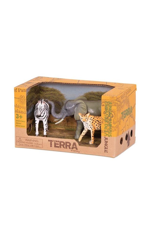 Terra Orman Hayvanları 3'lü Set - Zebra, Fil Ve Çita - 3