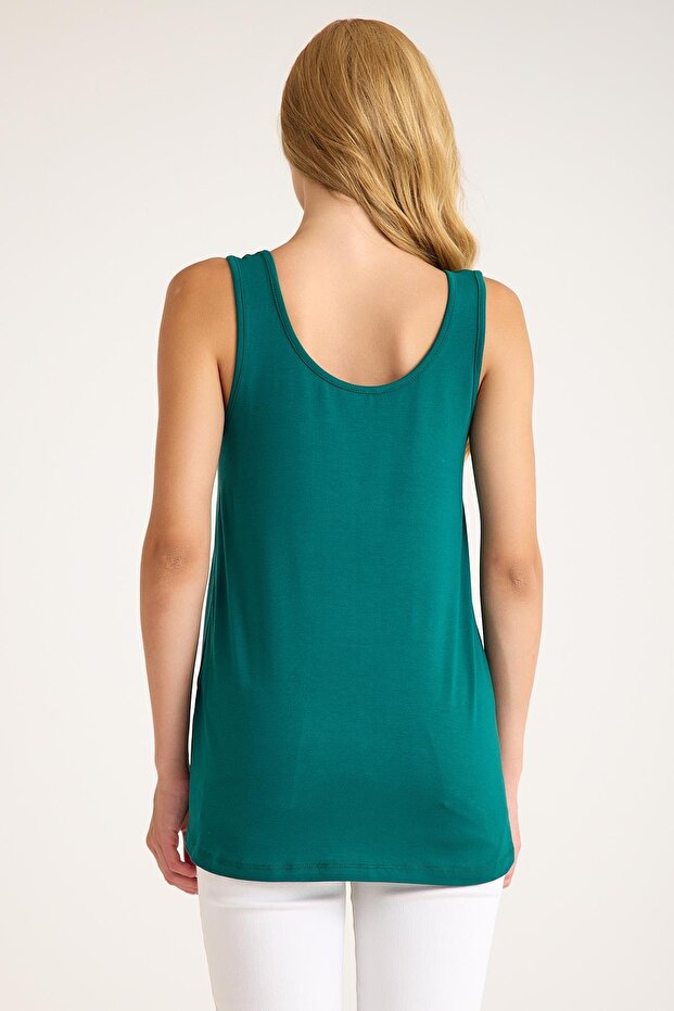 3 قطع تي شيرت بدون أكمام بقصة مريحة وحزام سميك أساسي - 7