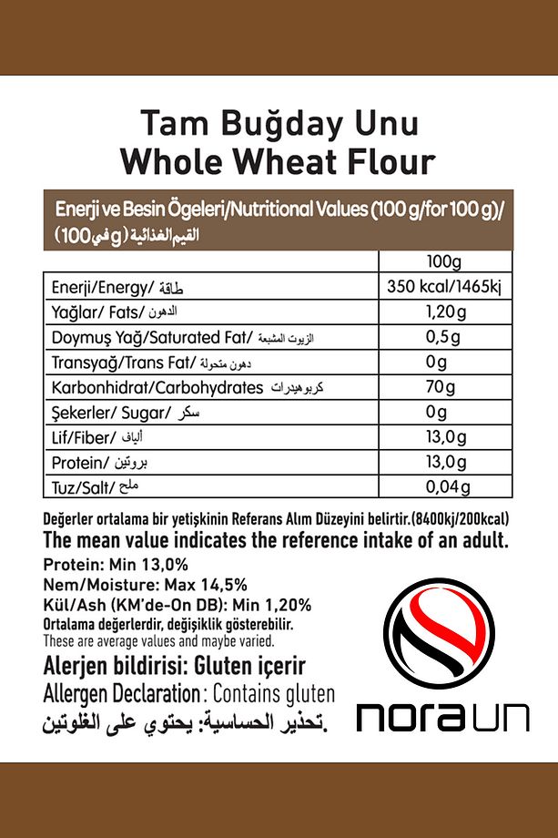 Taş Değirmen Tam Buğday Unu 1 Kg 10 Adet - 2