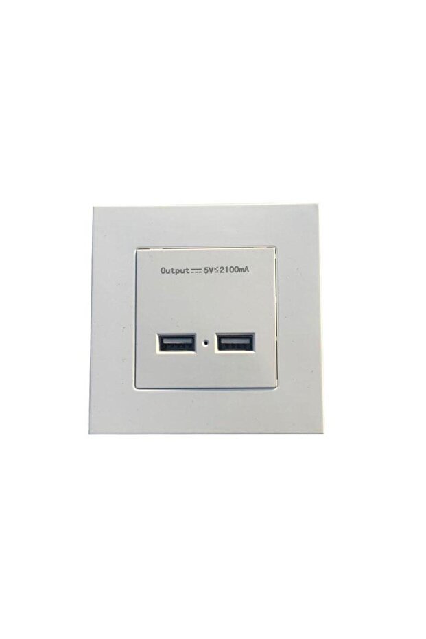 Usb Wall Mounted Socket 2 Port Usb 2.0 Socket 5v 2100ma