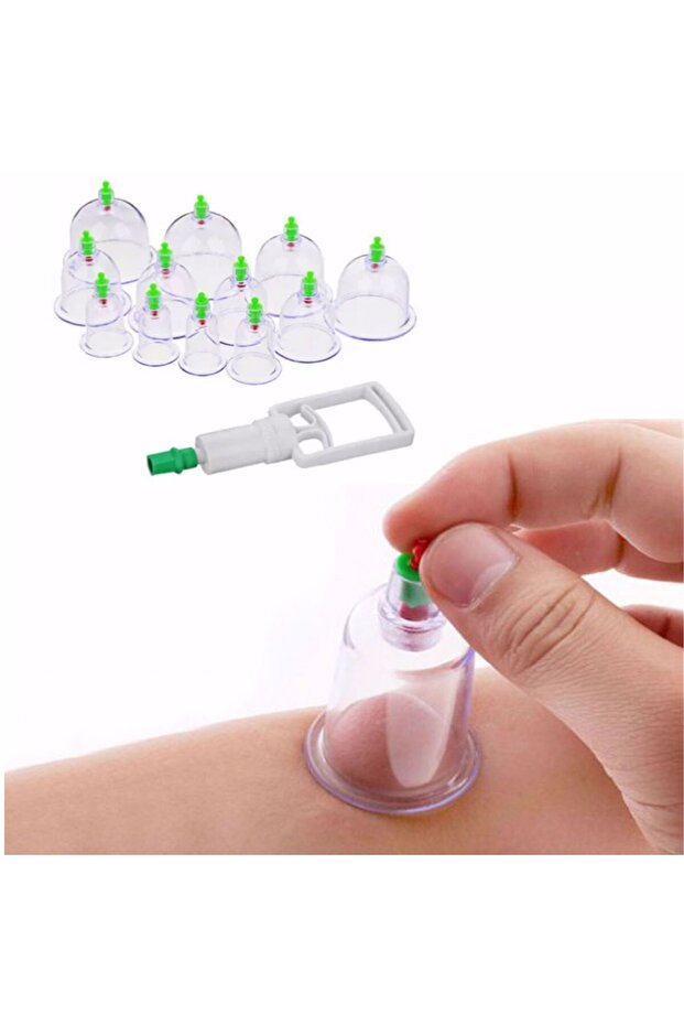 Mu-Artshop Cupping Cup 12-Piece Pulling Set Vacuum Massage Tool Tnca 871301
