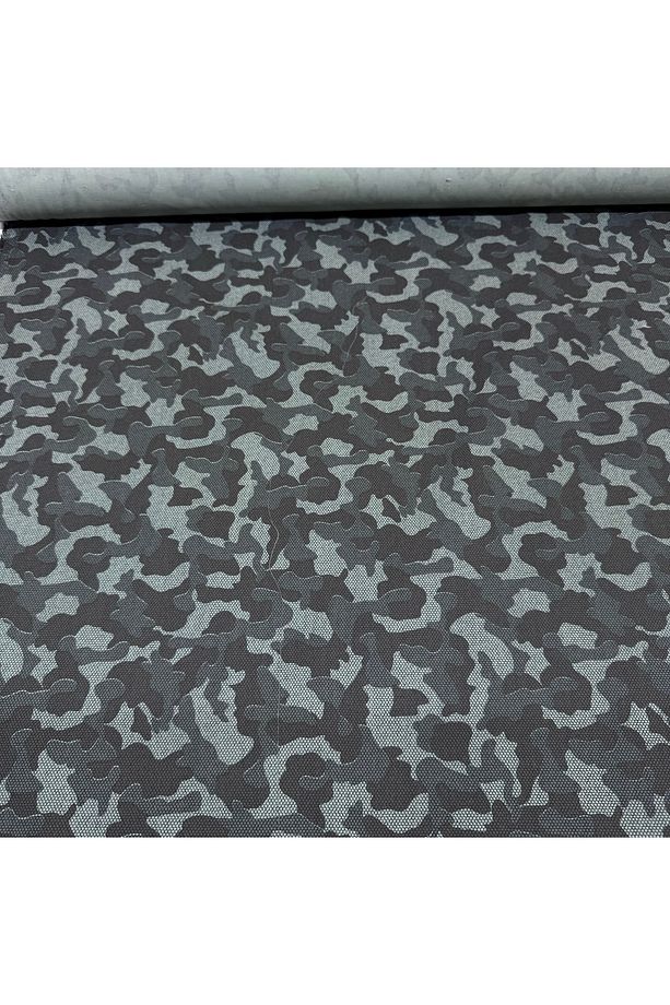 Kamuflaj Desenli Poplin Kumaş Çift En Koyu Yeşil - 3