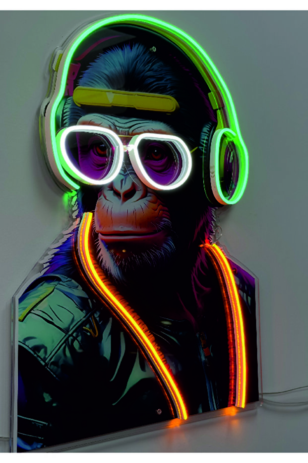 Neon Led Tabela Maymun Neon Plexi Tablo - 6