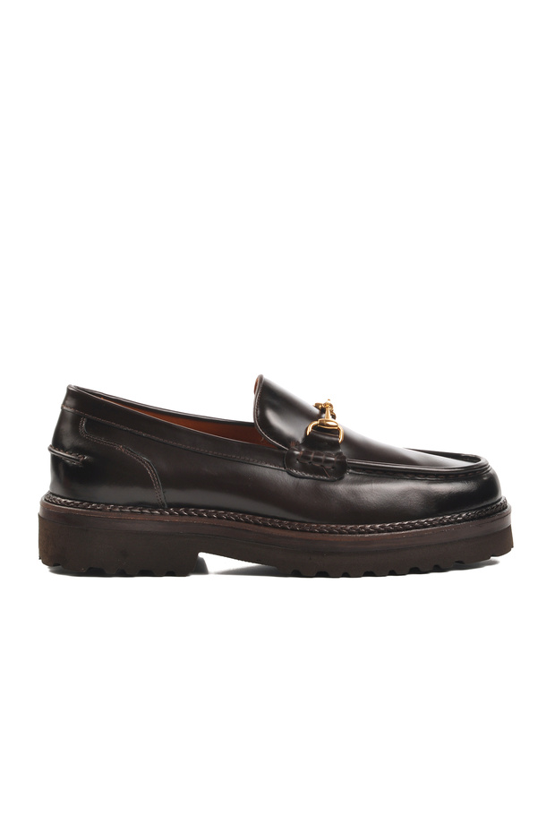 Premium 7710 Brown Genuine Leather Men's Loafer Shoes
