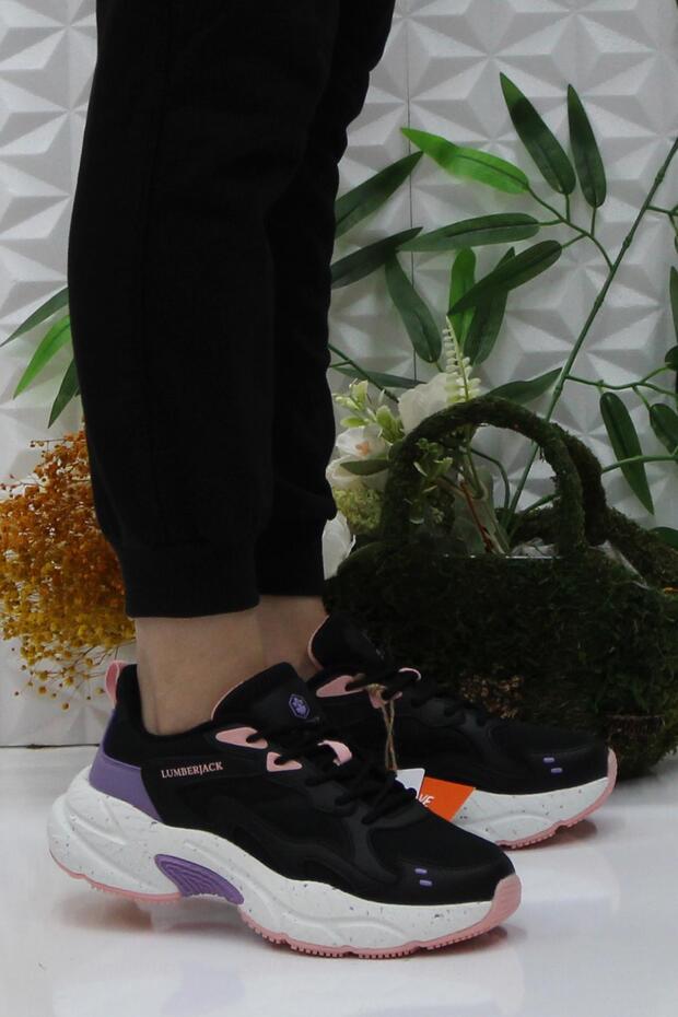 Fanto Black Powder Comfortable Original Product Sneaker Women's Shoes