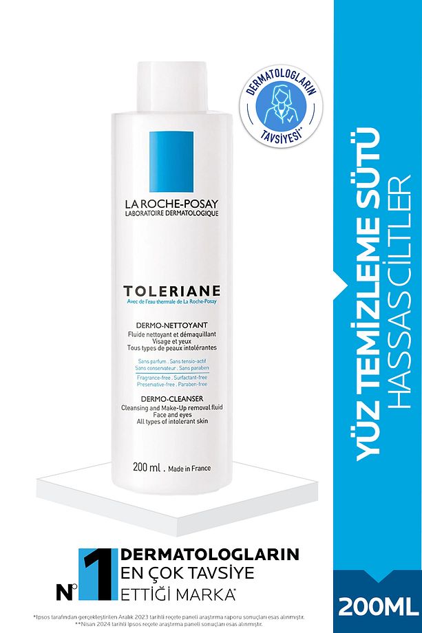 La Roche-posay Toleriane Dermo Nettoyant Yüz Temizleme Sütü 200 ml - 1