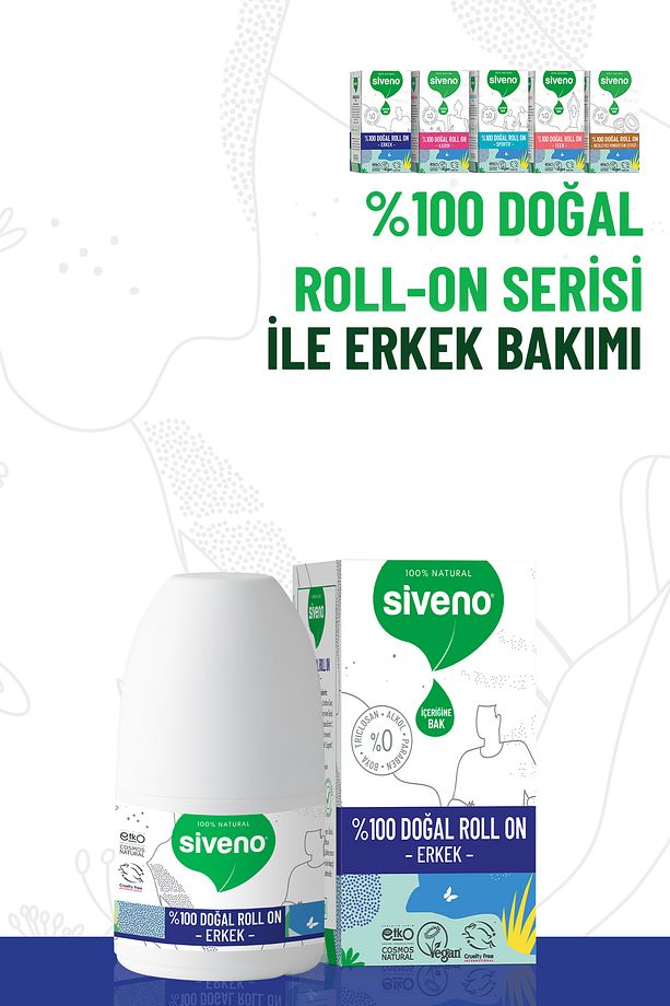%100 Doğal Roll-on Erkek Deodorant Ter Kokusu Önleyici Leke Bırakmayan Vegan 50 ml X 3 Adet - 5