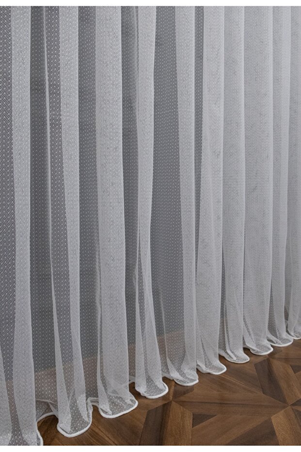 Spor Desen Örme Düz Tül Perde, 400x270, Normal Pile, 1/2.5 - 6