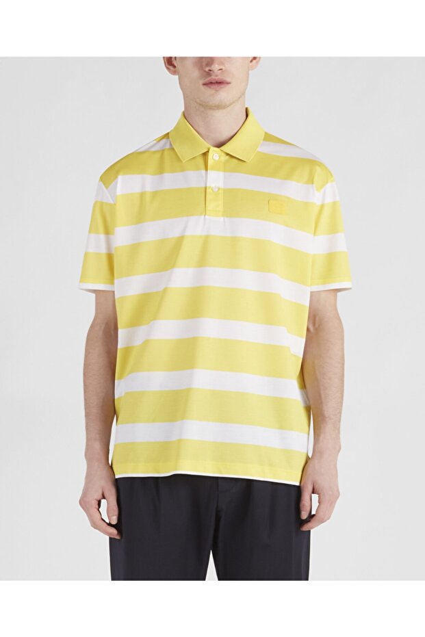 Men's Knitted Polo Shirt C.wCotton