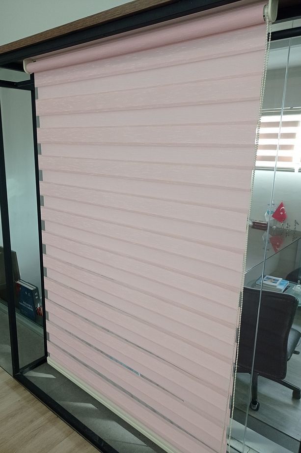 Zebra Stor Perde Pudra Pembe Çocuk Genç - 2