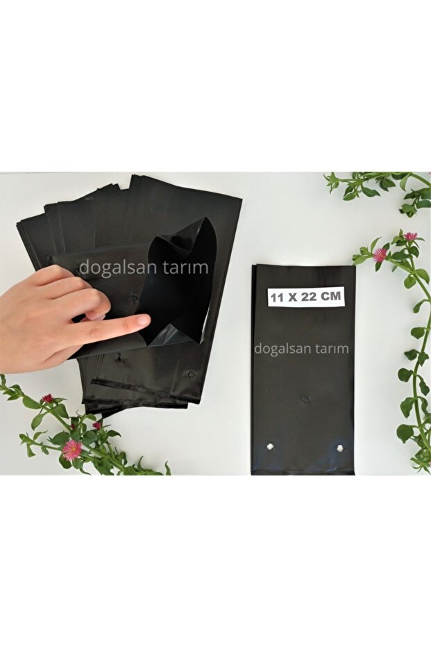 Fidan Poşeti 11x22 Cm 1 Kg 120 Adet Fidan Torbası Fide Poşeti Fide Torbası Fide Tüpü Fide Yetiştir - 2