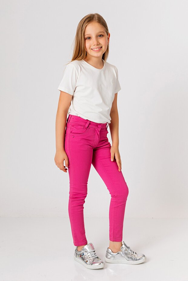 Girl's Fuchsia Trousers