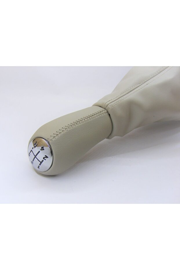 Renault Megane 2 Leather Gear Shift Knob and Gaiter Set (Cream Leather)