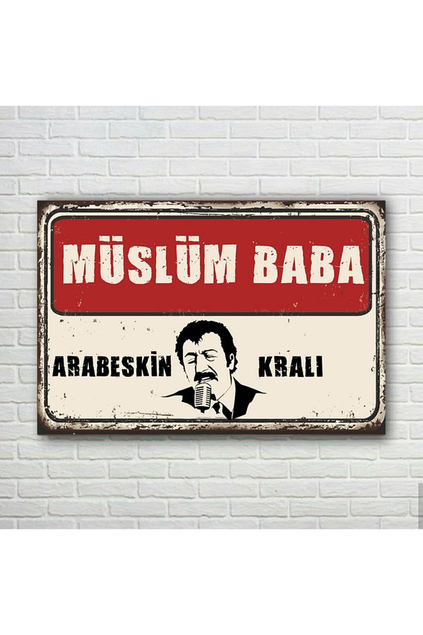 Müslüm Gürses Tabela Retro Ahşap Poster - 1