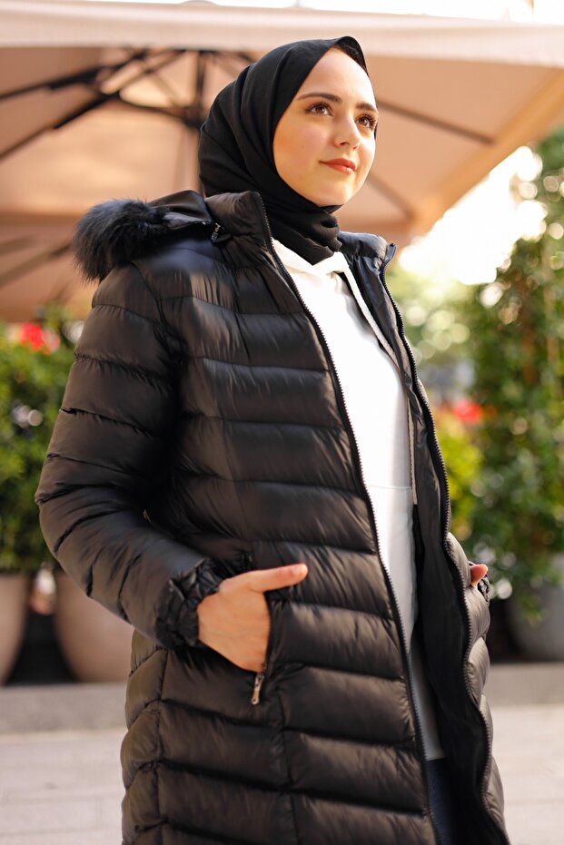 4034-1 Long Padded Puffer Jacket - 2