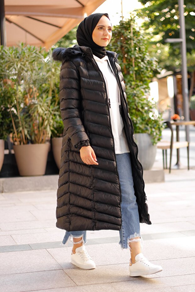 4034-1 Long Padded Puffer Jacket - 4