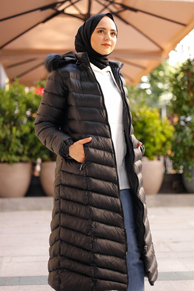 4034-1 Long Padded Puffer Jacket - 7