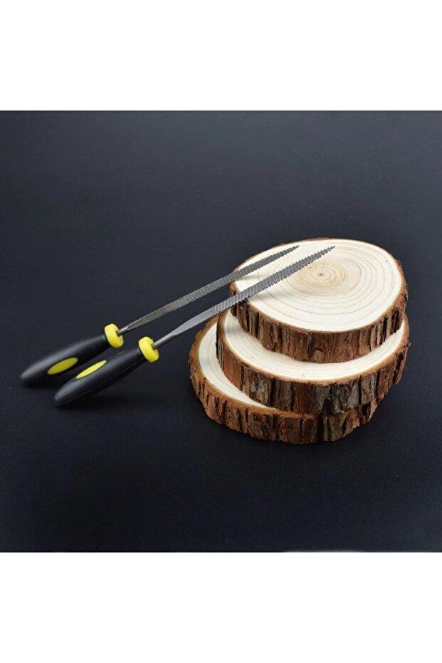 Mini Törpü Eğe Seti Plastik Saplı 14cm Ahşap Için Törpü 6 Parçalı Karbon Ege Takımı - 7