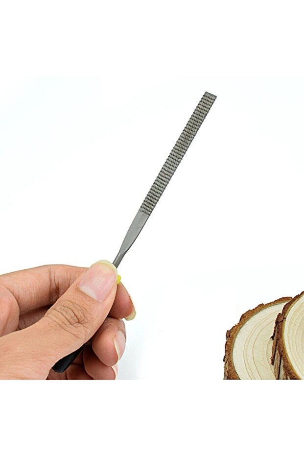 Mini Törpü Eğe Seti Plastik Saplı 14cm Ahşap Için Törpü 6 Parçalı Karbon Ege Takımı - 8