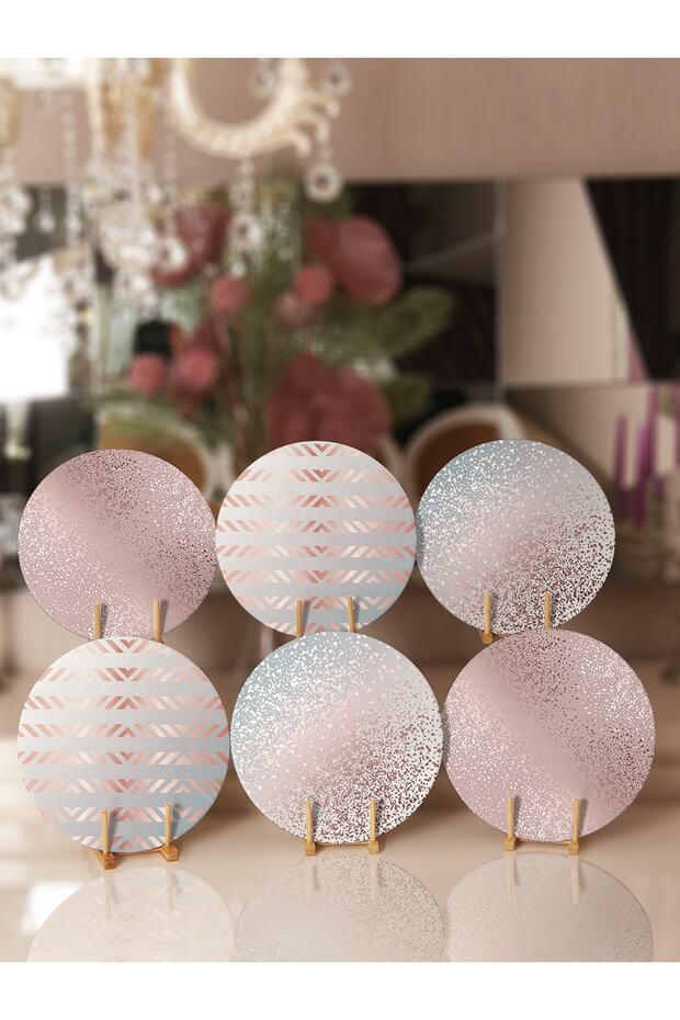 6-Piece Pastel Colored Abstract Special Designed Supply & Placemat