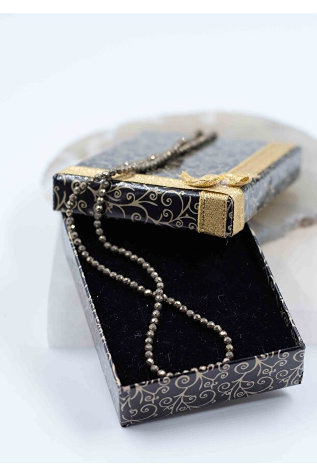 Pirit Taşı Doğaltaş İnce Kolye 2 mm - 7