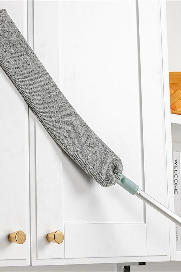 2 Adet Sihirli Mikrofiber Başlıklı Girintili Yüzey Dip Köşe Raf Temizleme Mopu Fırçası - 5
