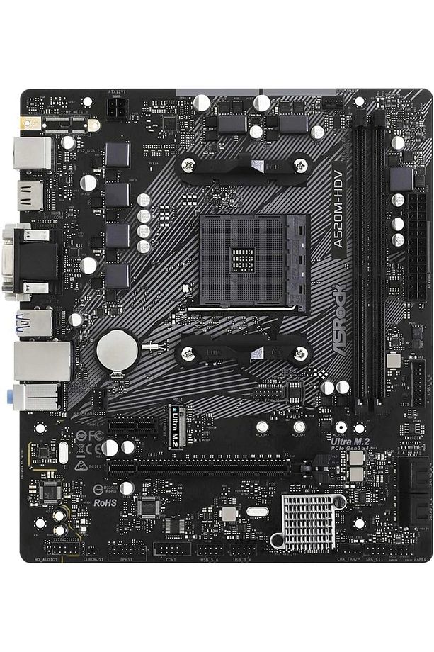 A520m Hvs Socket Am4, Ddr4 4733 Mhz(O.C.),m.2, Usb 3.2, Hdmı,vga Matx A520 Anakart - 3