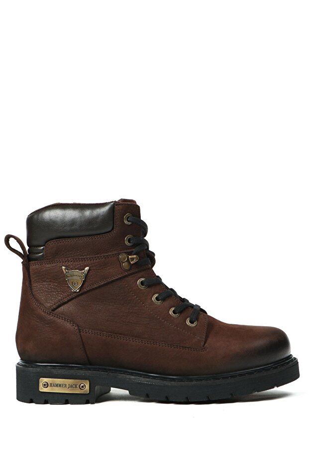 حذاء رجالي من الجلد الطبيعي باللون البني من Nubuck