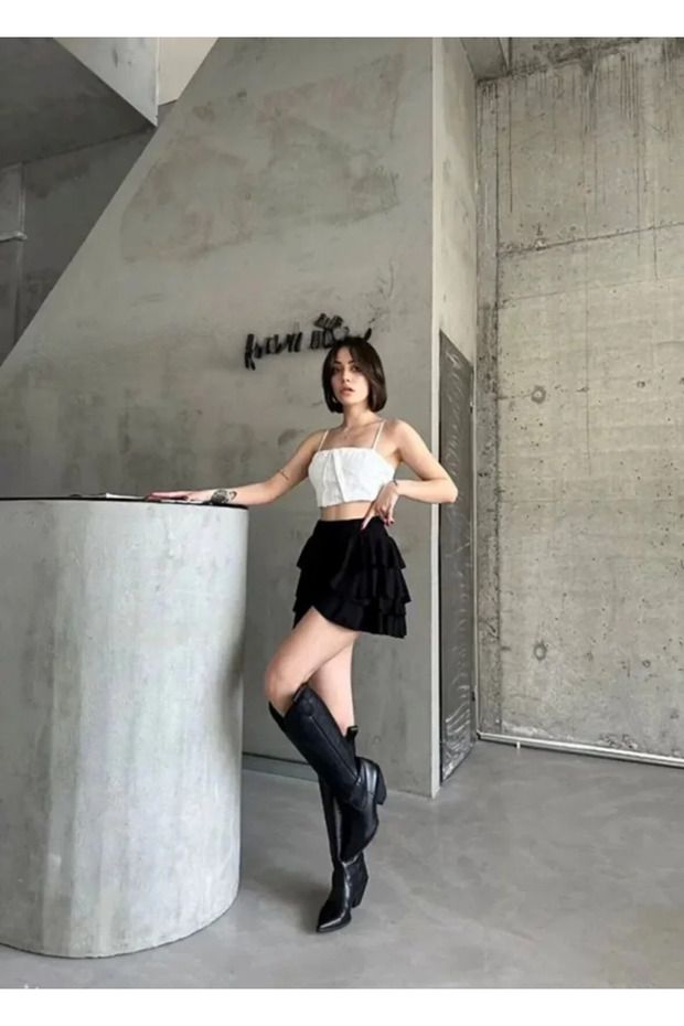 Mykonos Basic Skirt - Black - 3