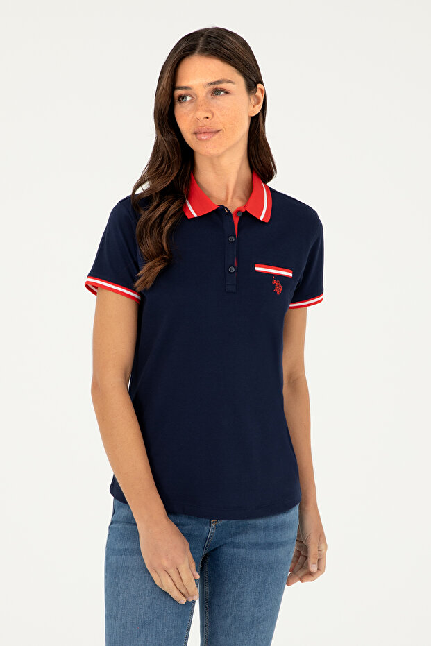 Women's Navy Blue T-Shirt 50285842 -Vr033