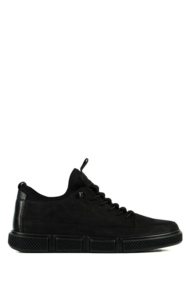 Madrid Genuine Leather Black Men's Casual Shoes
