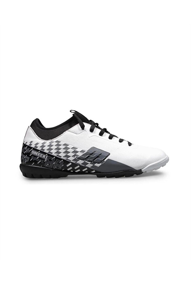 M.P. 231-1138 Mr Men's White-Black Sock Soccer Shoes