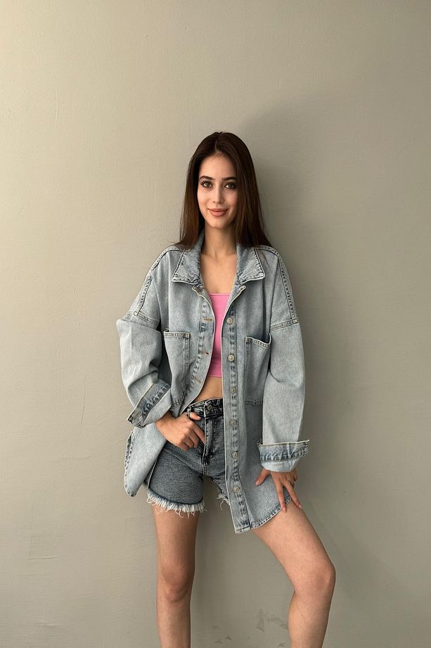 Oversize Cepli Kot Gömlek Ceket - 3
