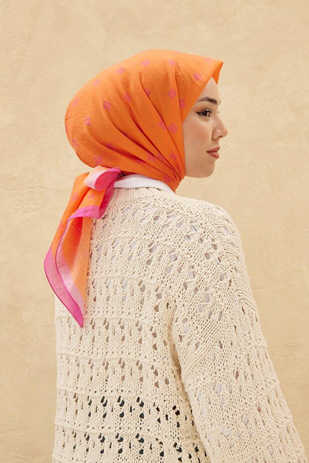 Olinda Scarf - Orange Fuchsia
