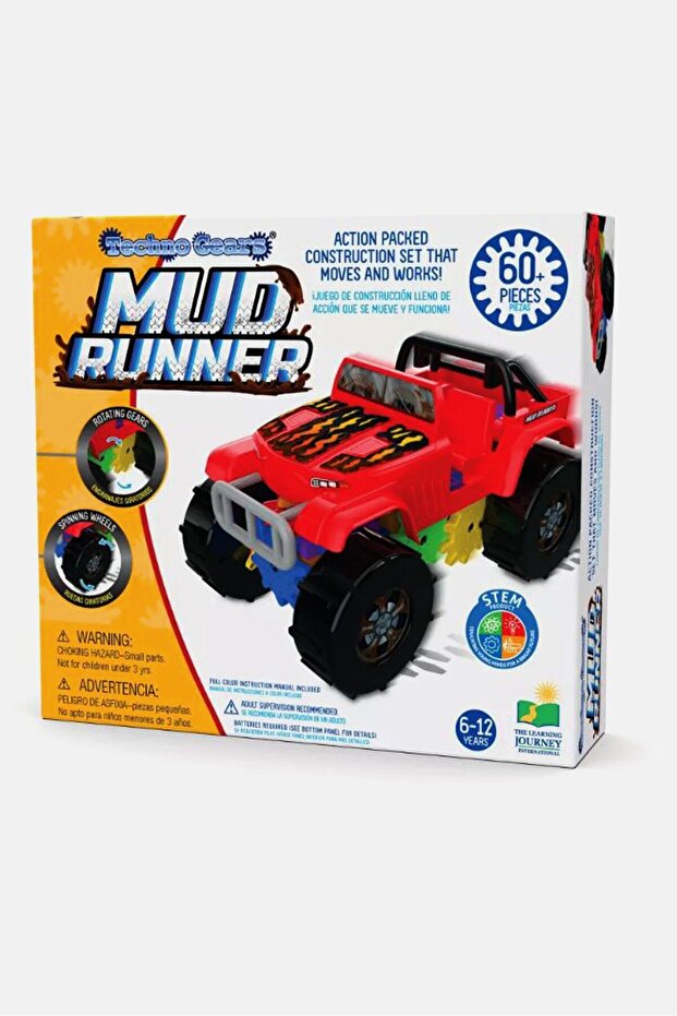 Techno Gears Mud Runner İnşaat Aracı, Kırmızı Kombo - 1